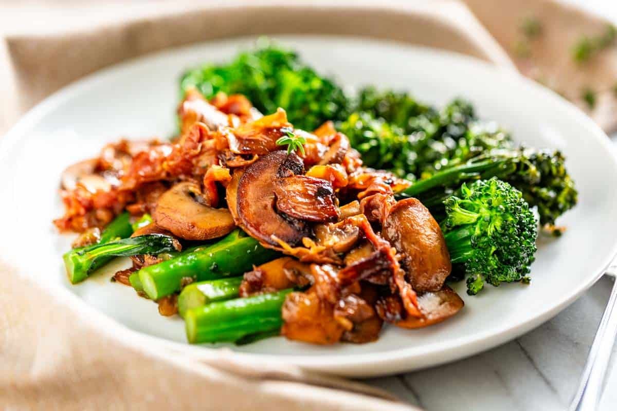 Crave-Worthy Broccoli Rabe: Prosciutto, Mushrooms & Caramelized Onions